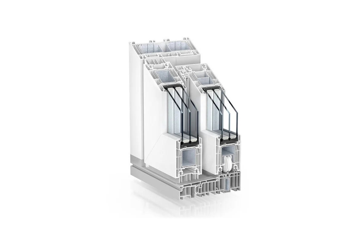 Coulissant PVC Kömmerling en coupe (profilé levant-coulissant) — Pulsar Windows