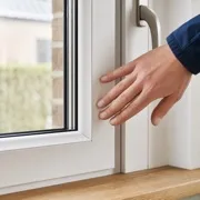 Réglage de la poignée d’un châssis PVC blanc de qualité