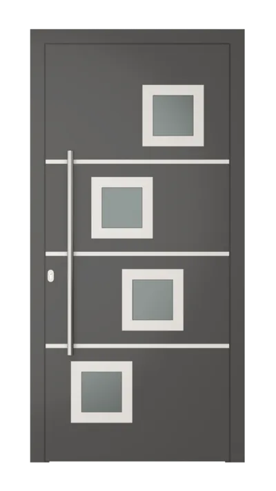 Panneau de porte d’entrée modèle Amsterdam, disponible en PVC et aluminium — Pulsar Windows