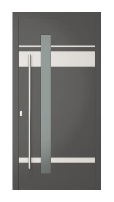 Panneau de porte d’entrée modèle Athena, disponible en PVC et aluminium — Pulsar Windows