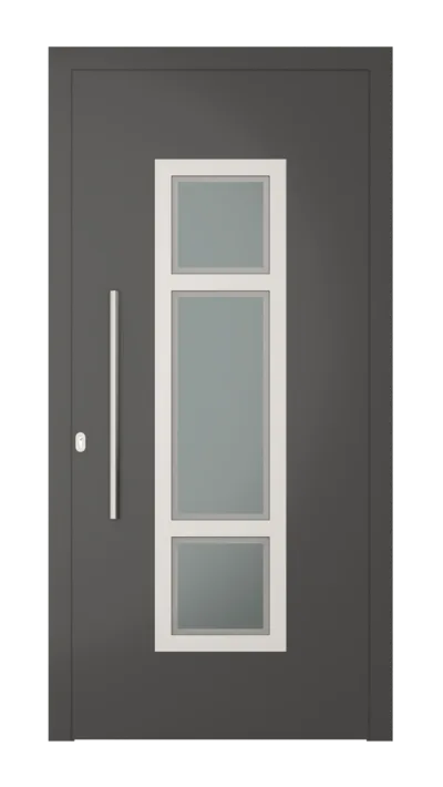 Panneau de porte d’entrée modèle Bratislava, disponible en PVC et aluminium — Pulsar Windows