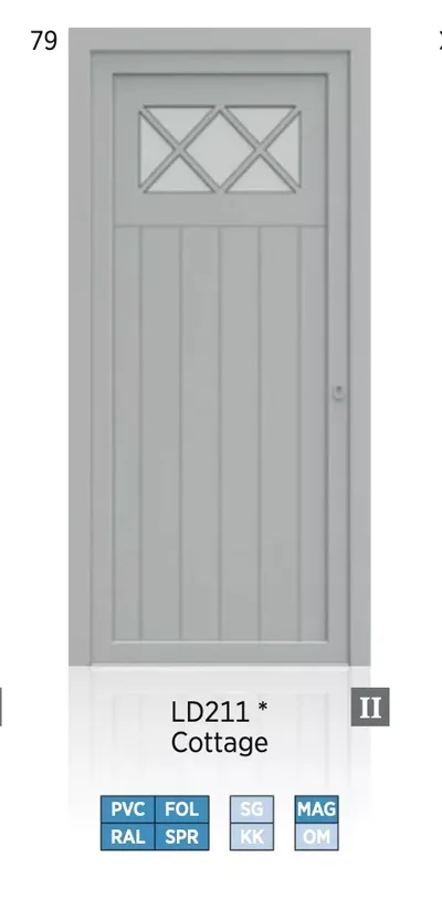 Panneau de porte d’entrée modèle Cottage, disponible en PVC et aluminium — Pulsar Windows