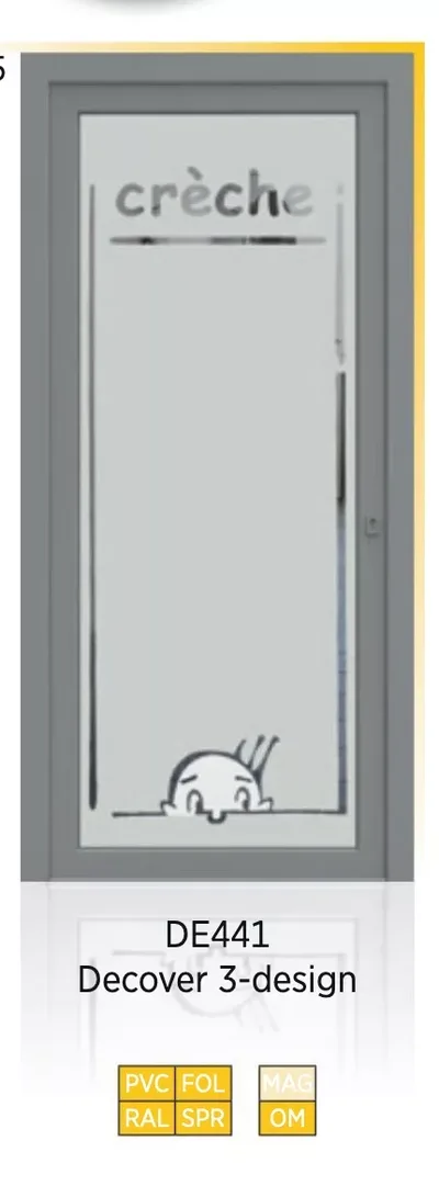 Panneau de porte d’entrée modèle Decover 3 Design, disponible en PVC et aluminium — Pulsar Windows