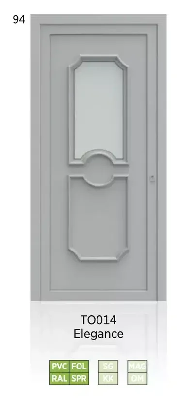 Panneau de porte d’entrée modèle Elegance, disponible en PVC et aluminium — Pulsar Windows