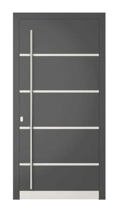 Panneau de porte d’entrée modèle Genk, disponible en PVC et aluminium — Pulsar Windows