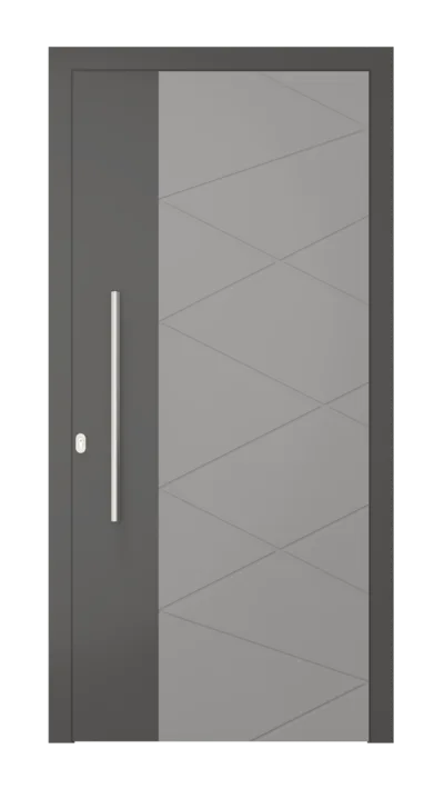 Panneau de porte d’entrée modèle Lagos, disponible en PVC et aluminium — Pulsar Windows