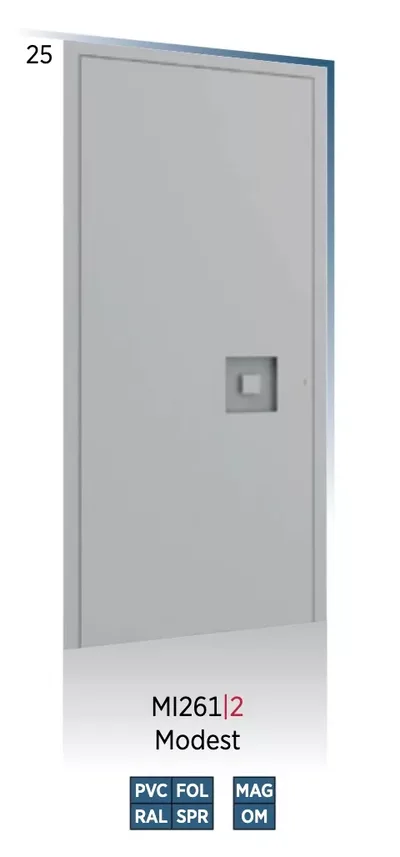 Panneau de porte d’entrée modèle Modest, disponible en PVC et aluminium — Pulsar Windows
