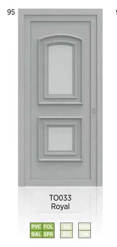 Panneau de porte d’entrée modèle Royal, disponible en PVC et aluminium — Pulsar Windows