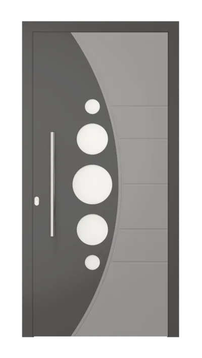 Panneau de porte d’entrée modèle Silver City, disponible en PVC et aluminium — Pulsar Windows