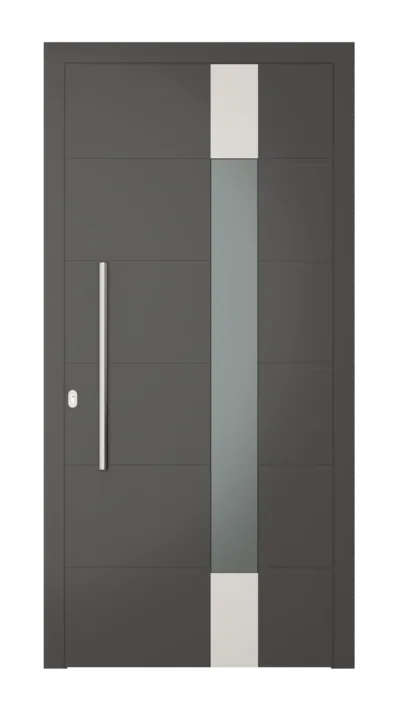 Panneau de porte d’entrée modèle Tallin, disponible en PVC et aluminium — Pulsar Windows