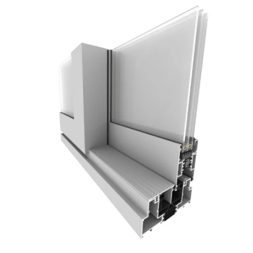 Profilé aluminium Aliplast VG500 (coulissant) en coupe — Pulsar Windows