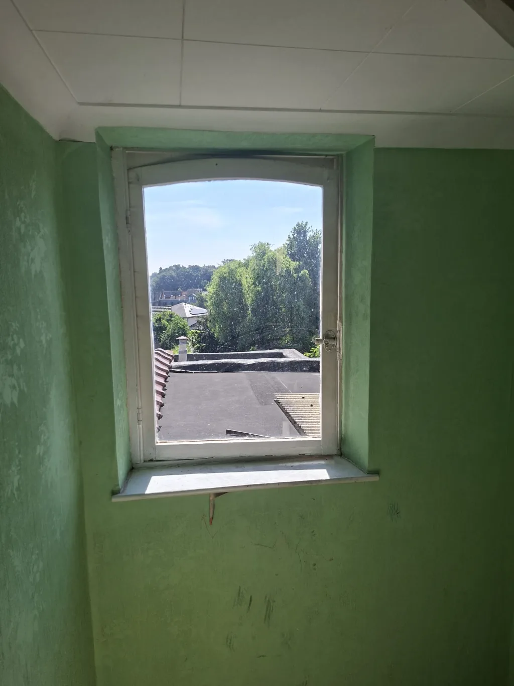 Before: old timber loft window