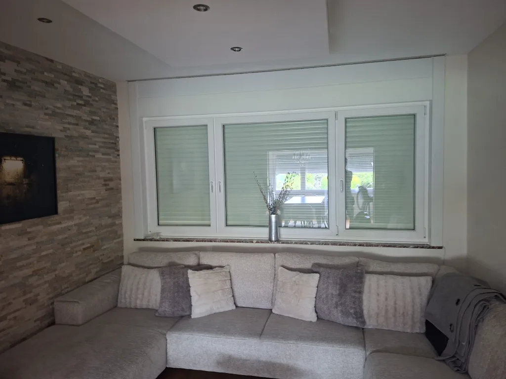 After: new PVC glazed bay in the living room